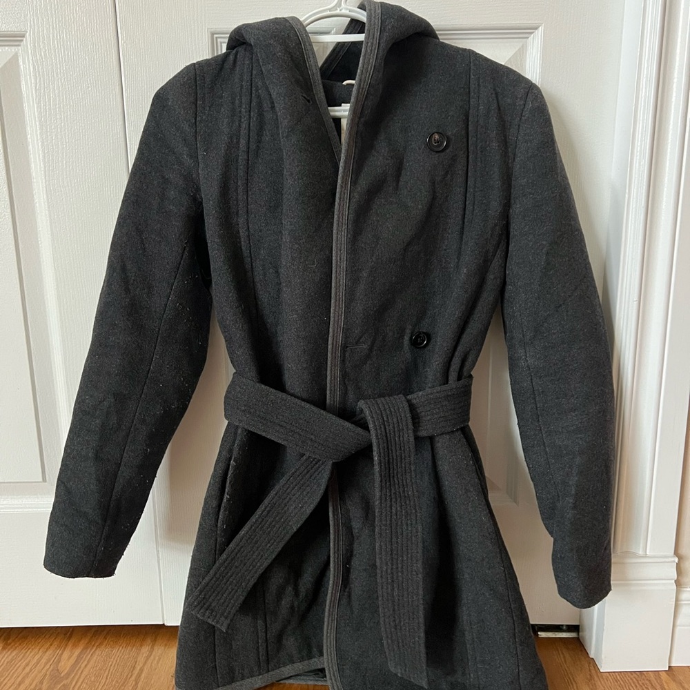 Wilfred Charcoal Gray Wool Coat